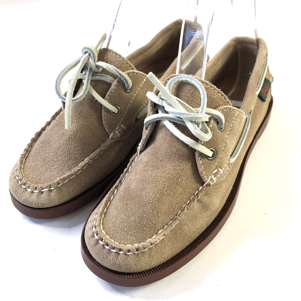 G.H. Bass Hampton Boat Moccasin Women's 6M Suede Slip On Shoes Beige